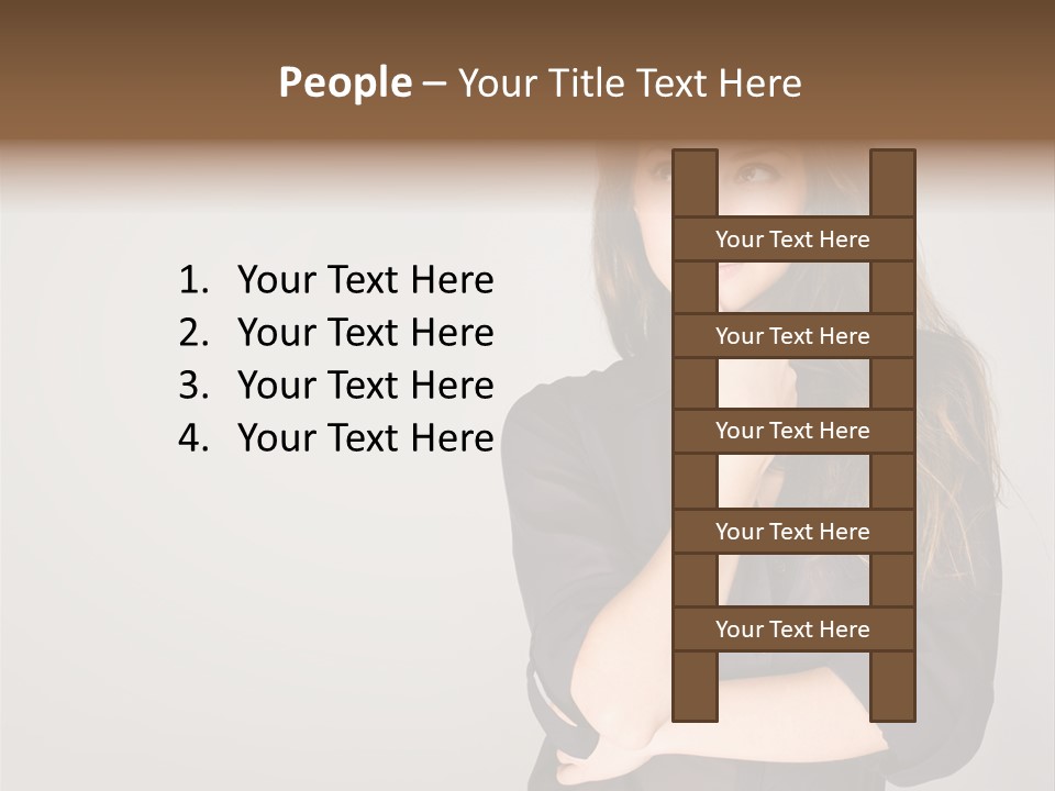 Standing Blue Cute PowerPoint Template