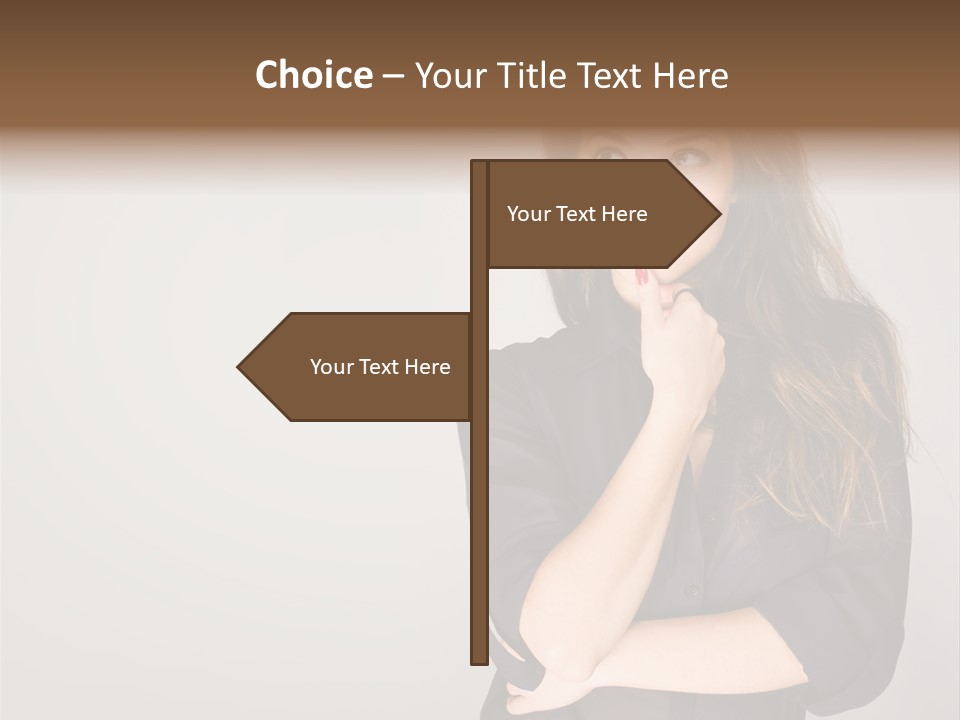 Standing Blue Cute PowerPoint Template