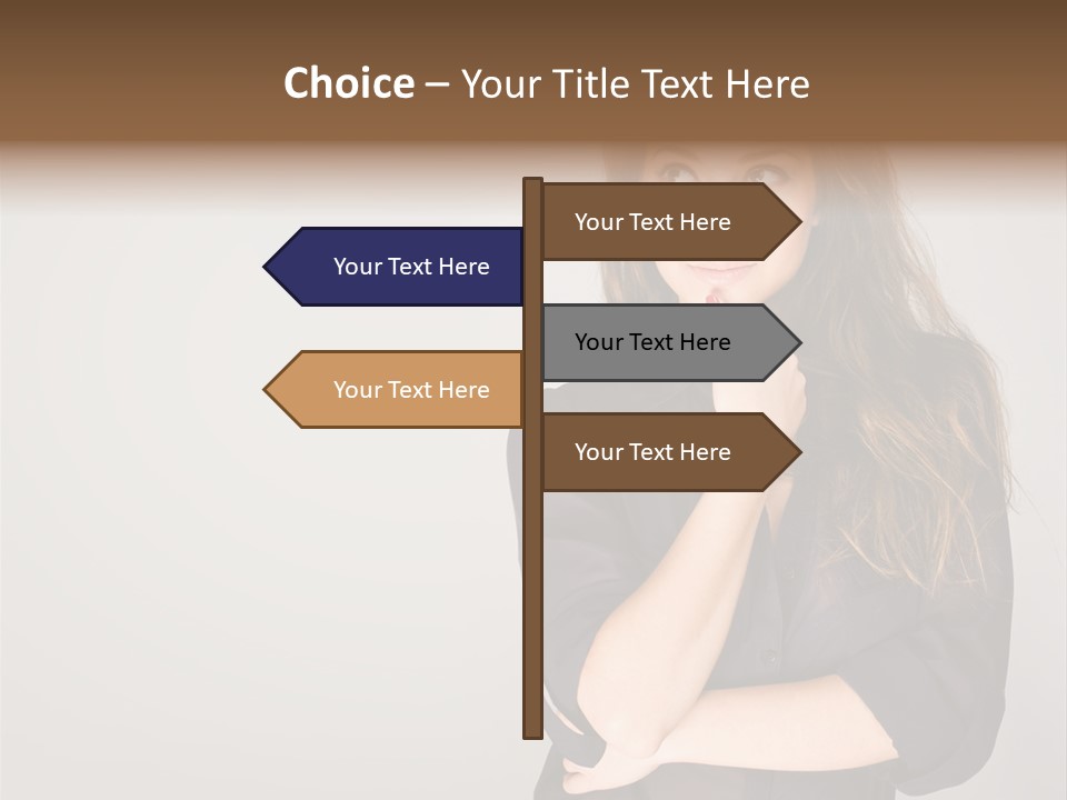 Standing Blue Cute PowerPoint Template