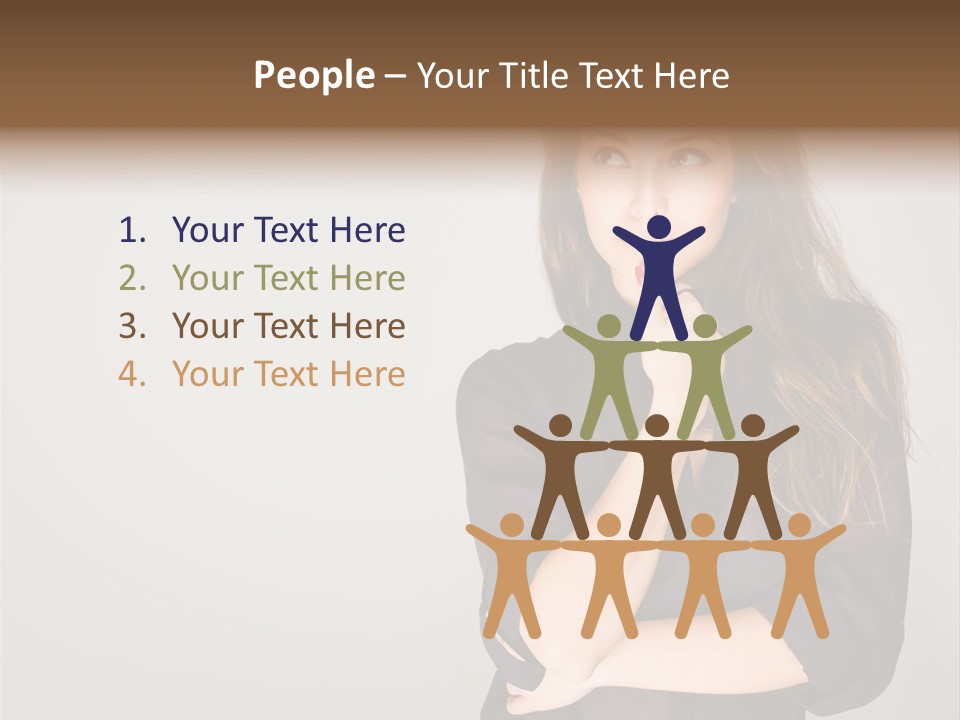 Standing Blue Cute PowerPoint Template