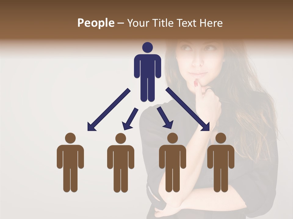 Standing Blue Cute PowerPoint Template