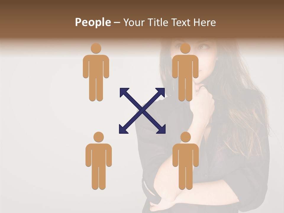 Standing Blue Cute PowerPoint Template