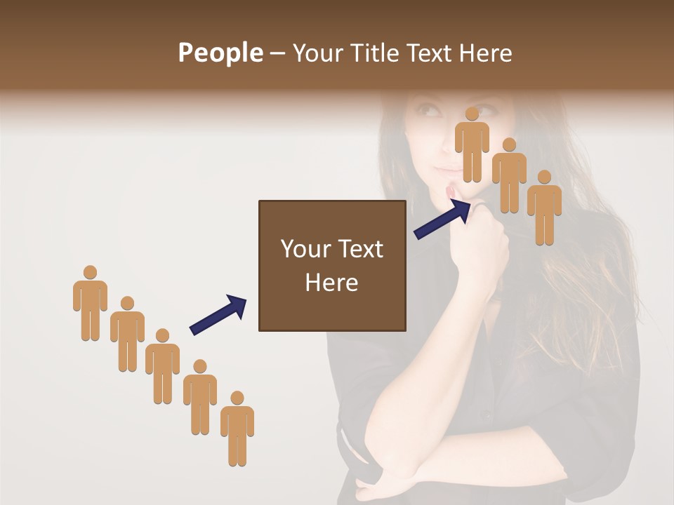 Standing Blue Cute PowerPoint Template