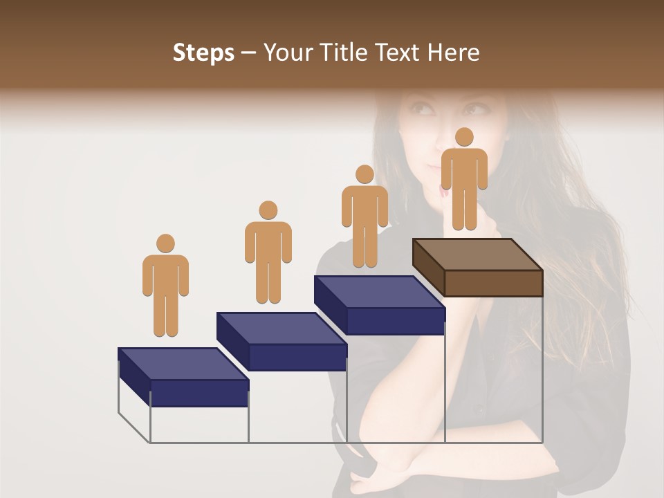 Standing Blue Cute PowerPoint Template