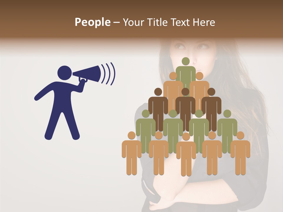 Standing Blue Cute PowerPoint Template