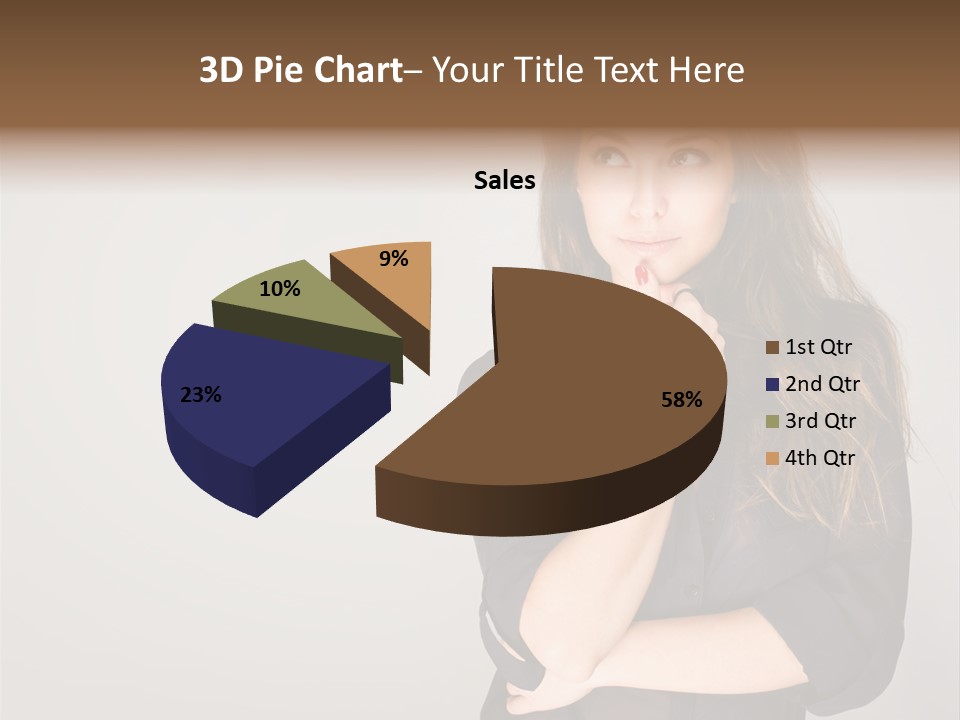 Standing Blue Cute PowerPoint Template