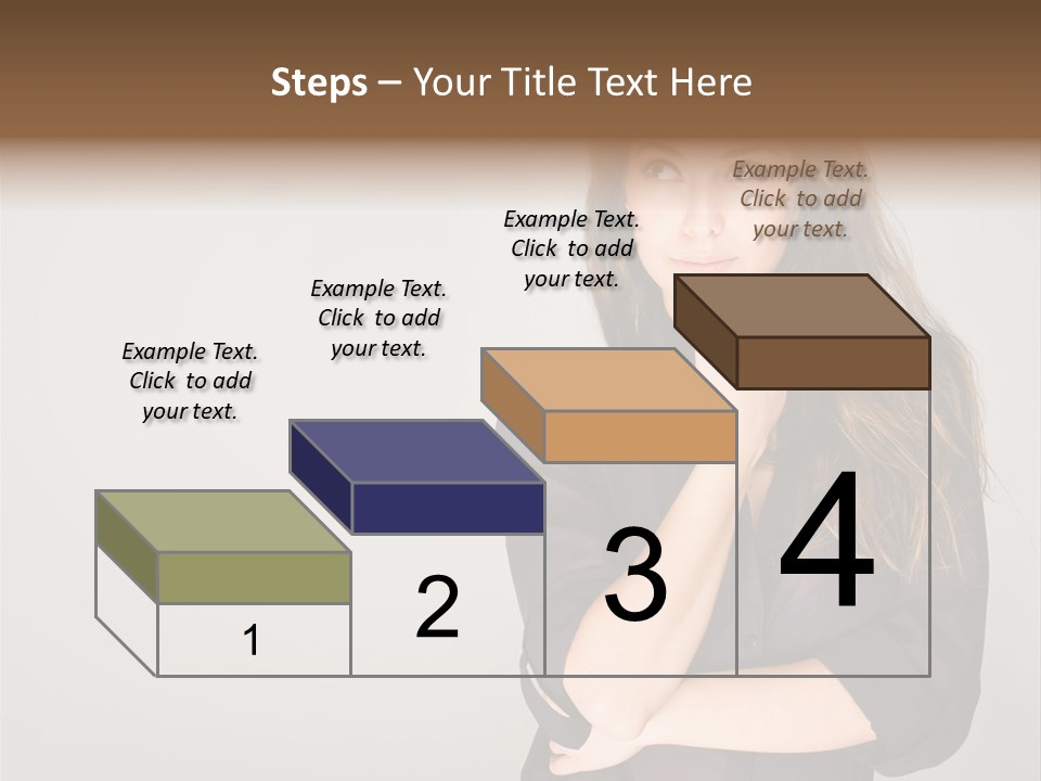 Standing Blue Cute PowerPoint Template