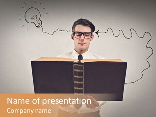 Businessman Ken Glasses PowerPoint Template