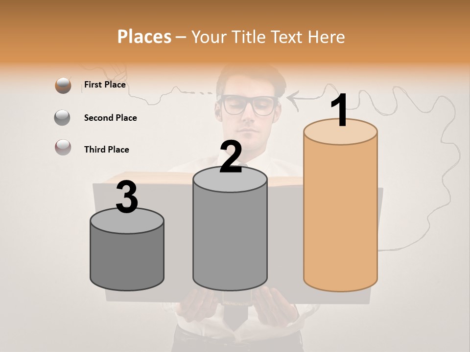 Businessman Ken Glasses PowerPoint Template