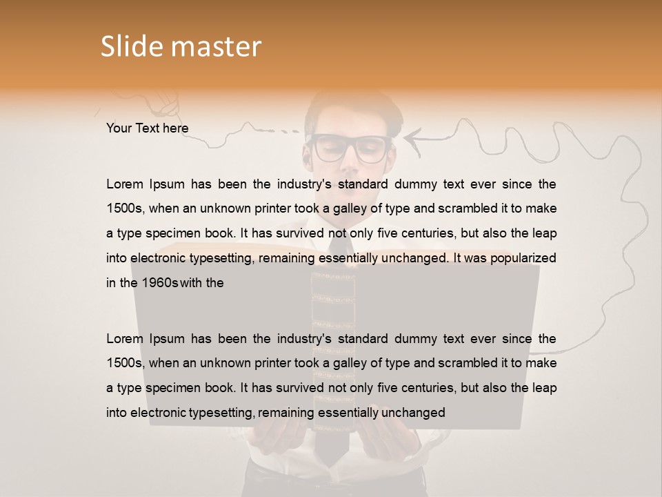 Businessman Ken Glasses PowerPoint Template