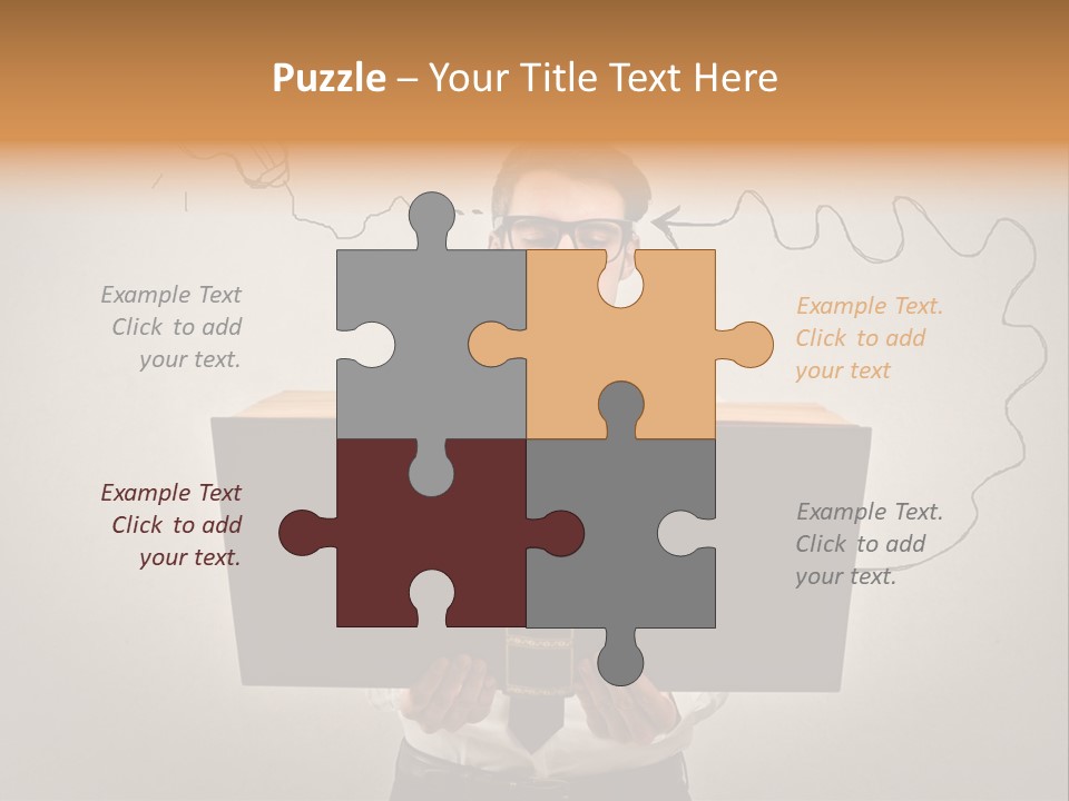 Businessman Ken Glasses PowerPoint Template