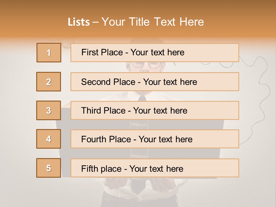 Businessman Ken Glasses PowerPoint Template