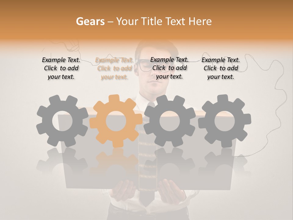 Businessman Ken Glasses PowerPoint Template