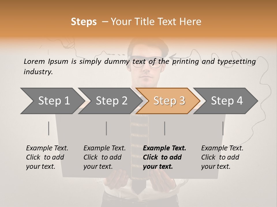 Businessman Ken Glasses PowerPoint Template
