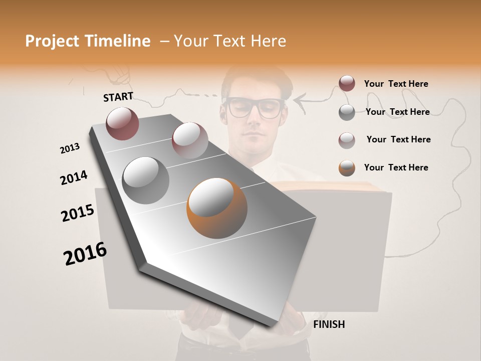 Businessman Ken Glasses PowerPoint Template