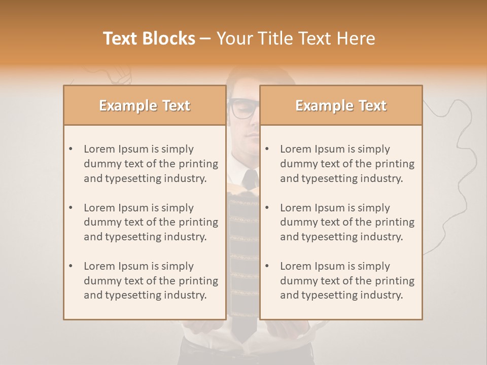 Businessman Ken Glasses PowerPoint Template