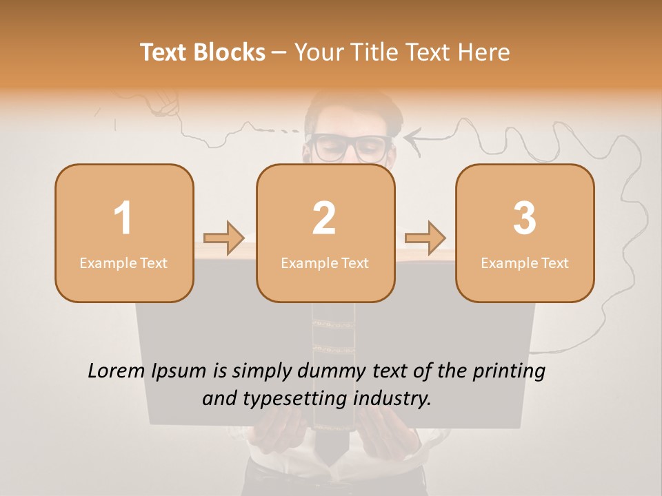 Businessman Ken Glasses PowerPoint Template