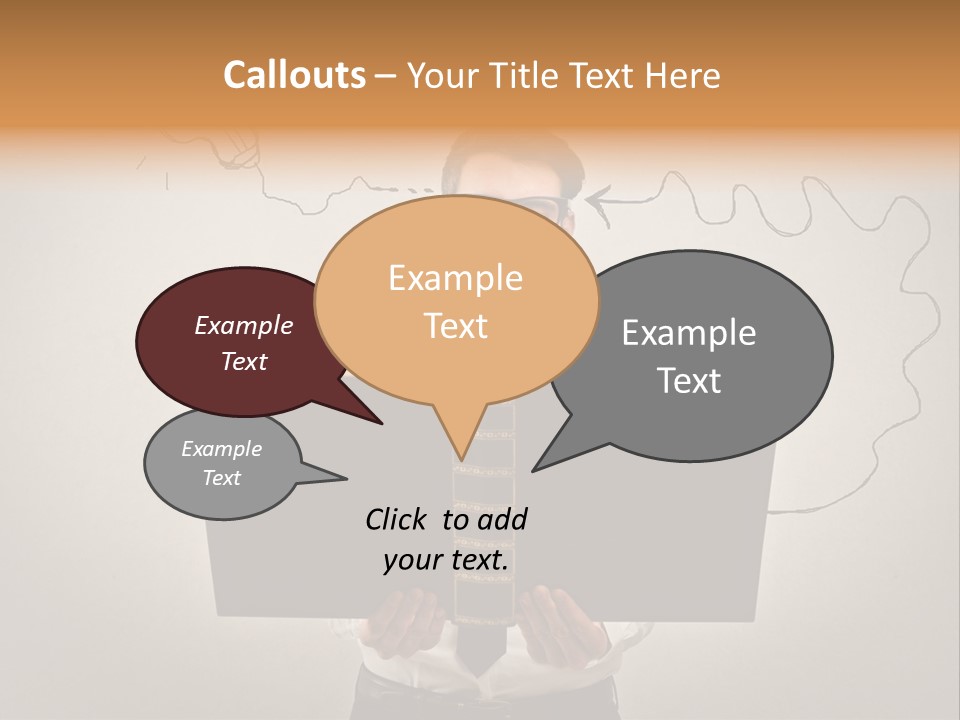 Businessman Ken Glasses PowerPoint Template