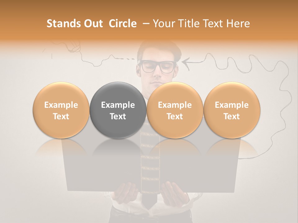 Businessman Ken Glasses PowerPoint Template