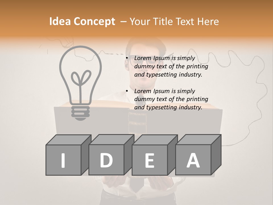 Businessman Ken Glasses PowerPoint Template