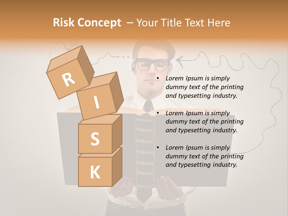 Businessman Ken Glasses PowerPoint Template