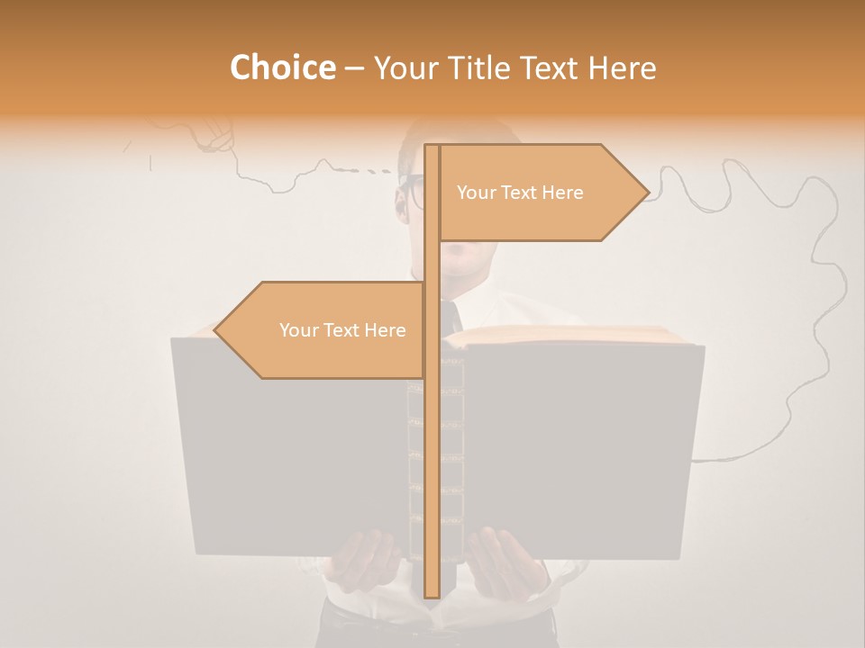 Businessman Ken Glasses PowerPoint Template