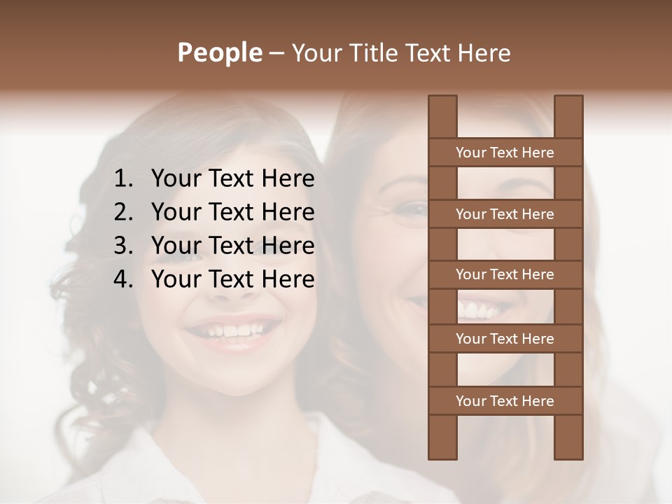 Lady Mature House PowerPoint Template