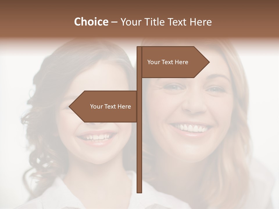 Lady Mature House PowerPoint Template