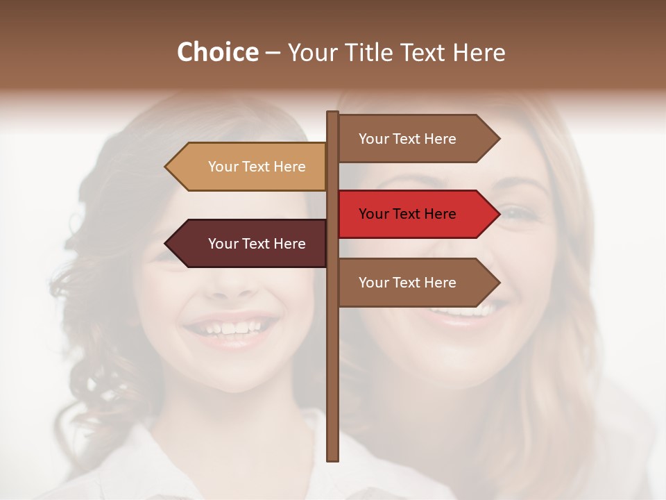 Lady Mature House PowerPoint Template