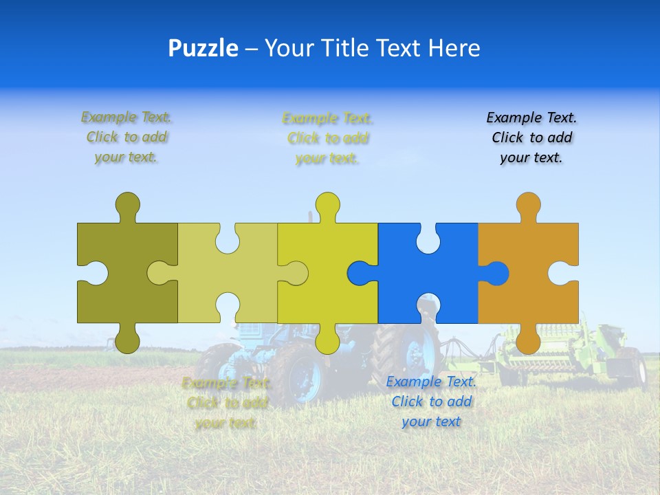 Wheel Rural Corn PowerPoint Template