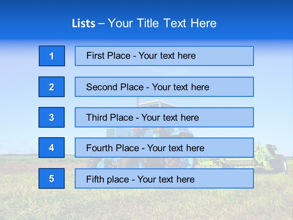 Wheel Rural Corn PowerPoint Template
