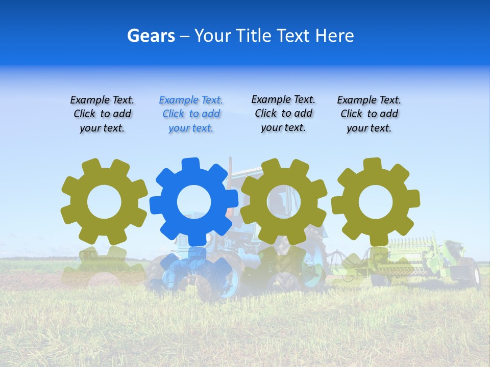 Wheel Rural Corn PowerPoint Template