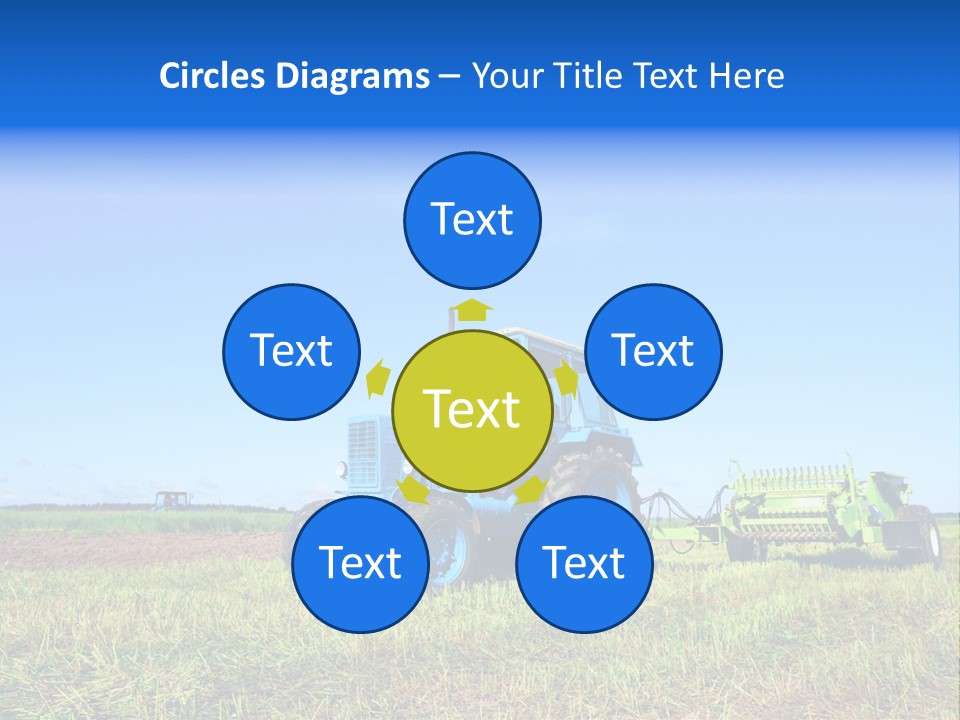 Wheel Rural Corn PowerPoint Template