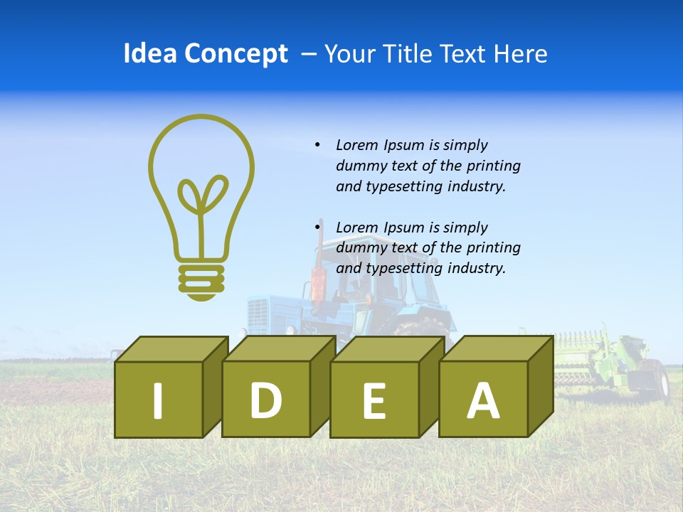 Wheel Rural Corn PowerPoint Template