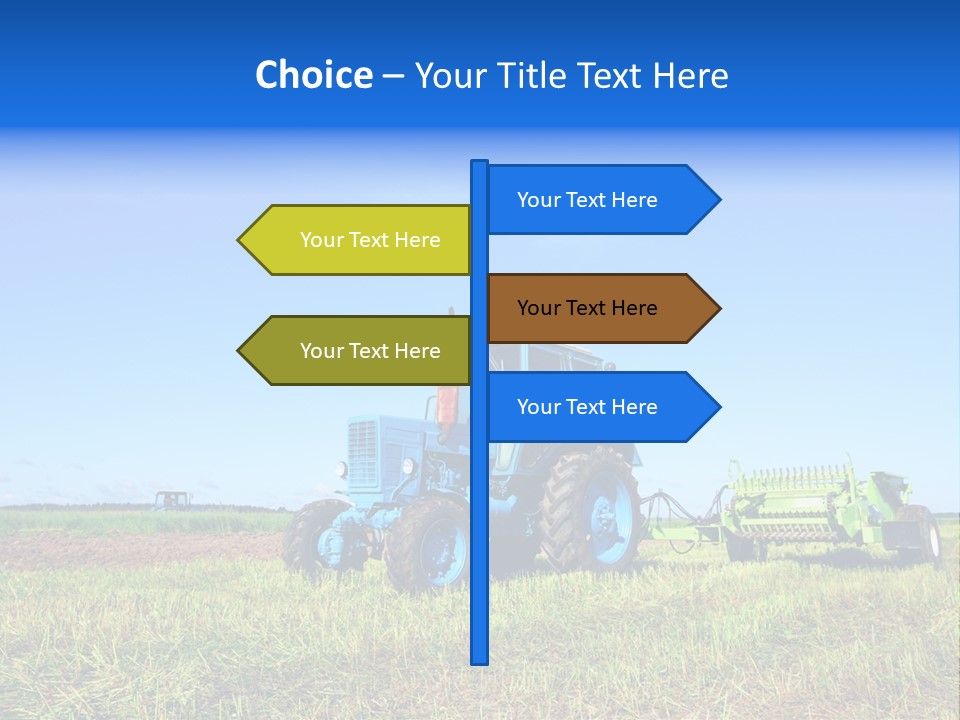 Wheel Rural Corn PowerPoint Template