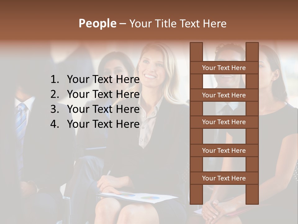 Business Person Name Badge Women PowerPoint Template