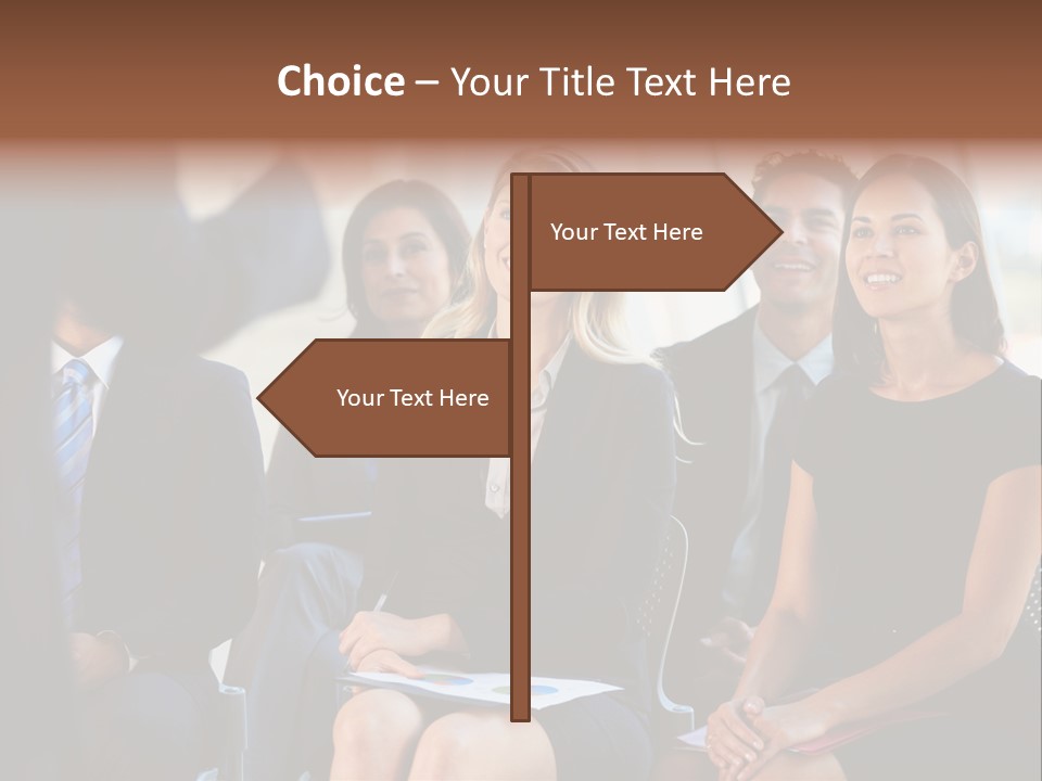 Business Person Name Badge Women PowerPoint Template