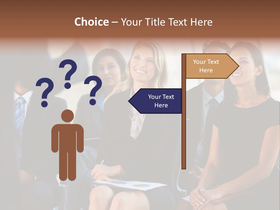 Business Person Name Badge Women PowerPoint Template