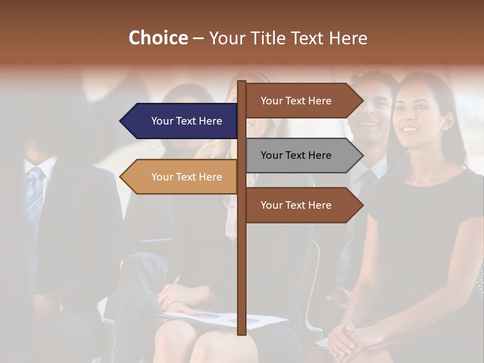 Business Person Name Badge Women PowerPoint Template