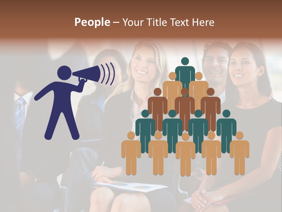 Business Person Name Badge Women PowerPoint Template