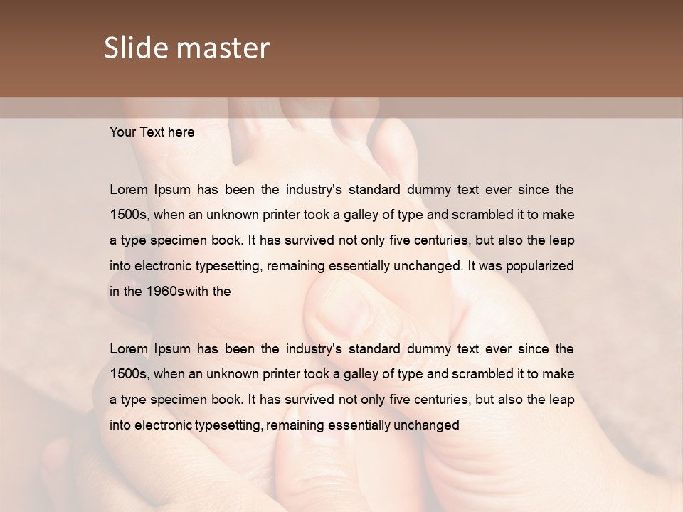 Hand Organic Foot PowerPoint Template