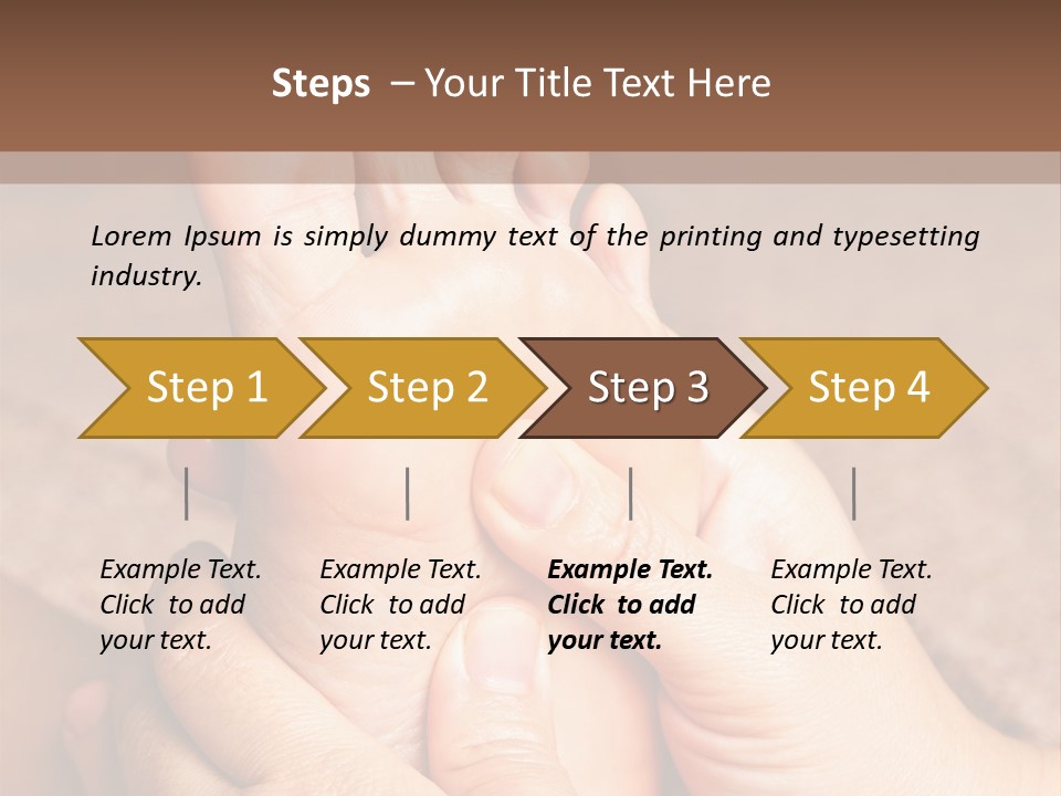Hand Organic Foot PowerPoint Template