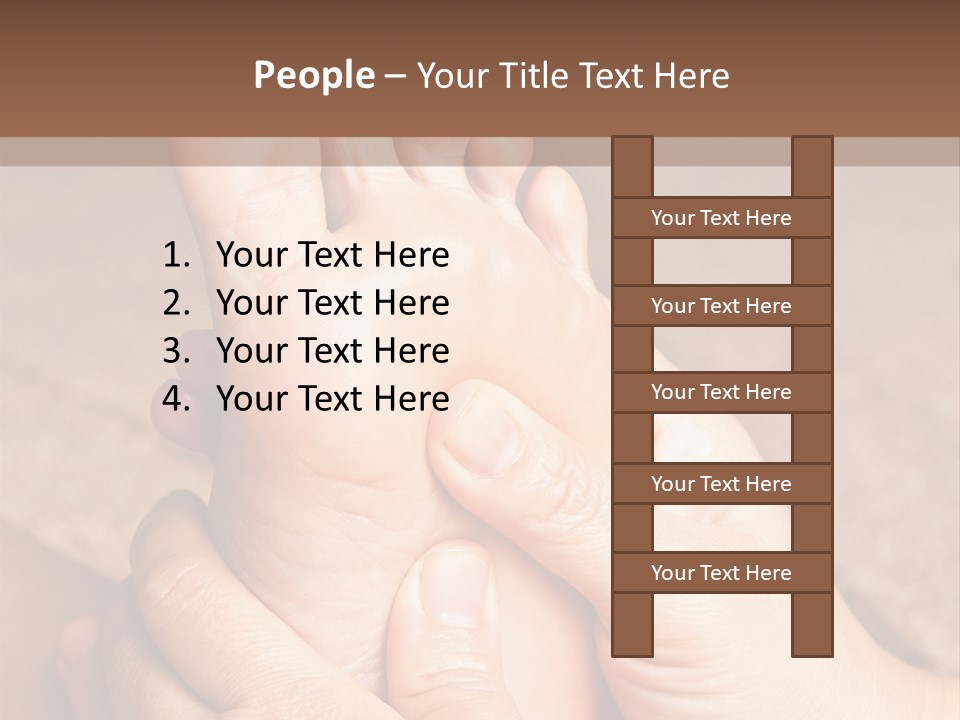 Hand Organic Foot PowerPoint Template