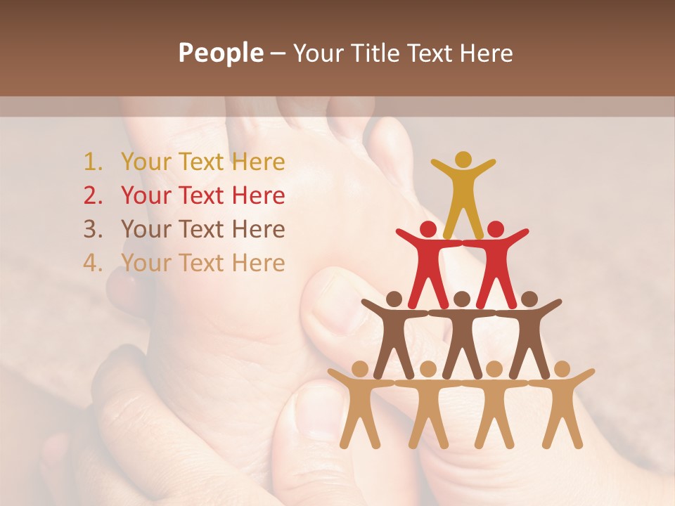 Hand Organic Foot PowerPoint Template