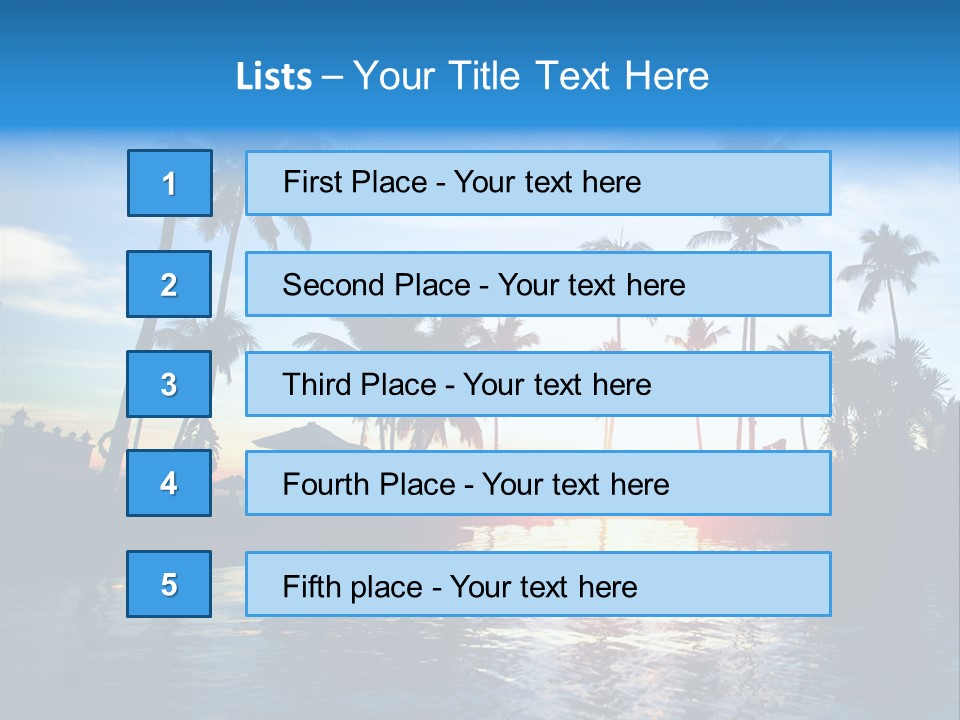 Tourist Sunny Blue PowerPoint Template