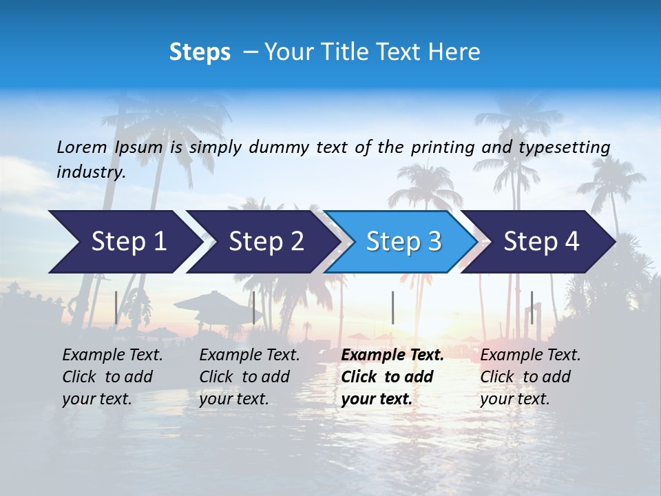 Tourist Sunny Blue PowerPoint Template