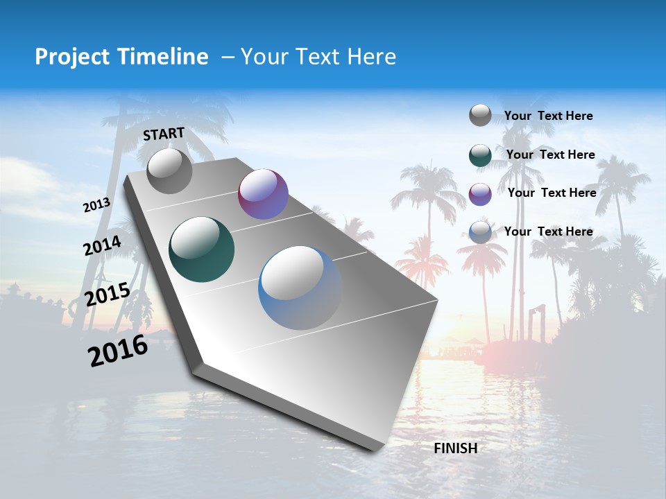 Tourist Sunny Blue PowerPoint Template