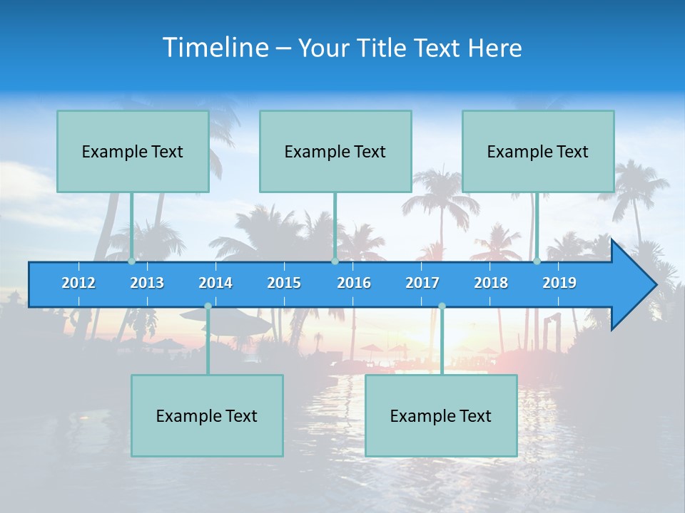 Tourist Sunny Blue PowerPoint Template