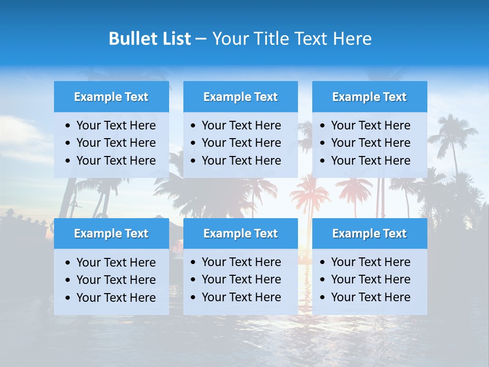 Tourist Sunny Blue PowerPoint Template