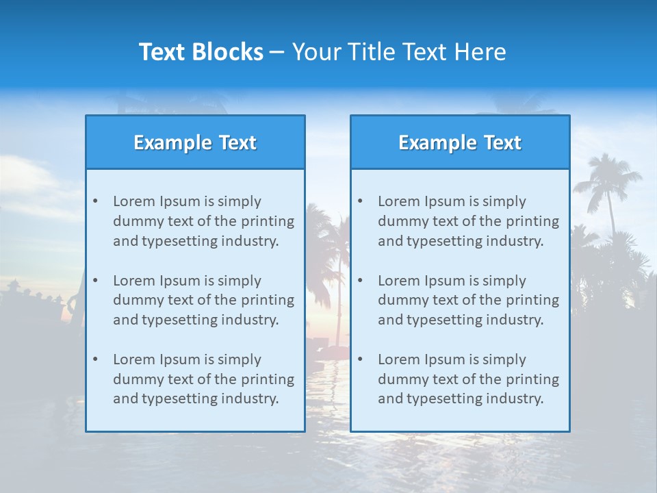 Tourist Sunny Blue PowerPoint Template